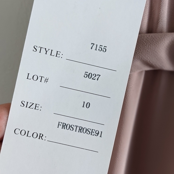 BILL Levkoff Blush Pink Chiffon Gown 10 - Picture 16 of 16